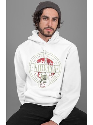 Sevbano Nirvana Rock Metal Baskılı Unisex Oversize Müzik Grubu Hoodie