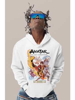 Sevbano Avatar The Last Airbender Baskılı Unisex Oversize Anime Karakter Hoodie
