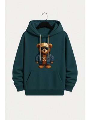 Bellanova Unisex Kapüşonlu Oversize Baskılı Sweatshirt  Teddy Bear Desenli Rahat Günlük Kombin Için Modern Şık Stil – Konforlu, Trend ve Tarzınızı Tamamlayan Özel Tasarım"