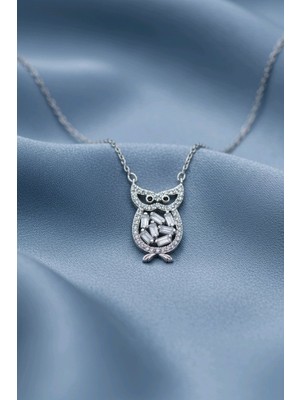 Tasarım Baget Baykuş Gümüş Kolye