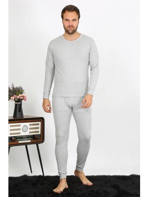 MiraLive Miray- Erkek Pamuk Gri Içlik Takım