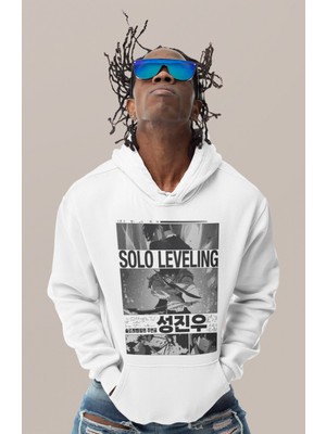 Sevbano Solo Leveling Arise Baskılı Unisex Oversize Anime Karakter Hoodie