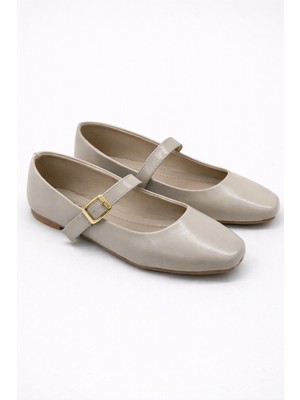 ModaFrato SH-950 Tokalı Babet Günlük Kadın Ayakkabı Mary Jane Ev Babeti