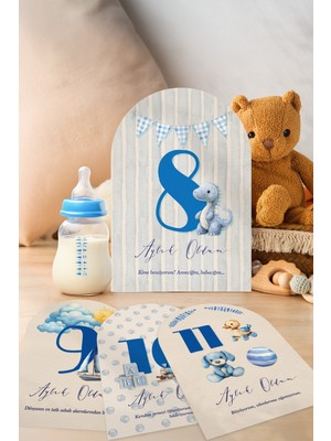 Msticker Bebek Anı Kartları, 22 Adet En Özel Anlar Için Anı Kartı / Fotoğraf Figür, Özel Tasarım Kızlara Özel