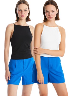 Trıko Tıme Collectıon Kadın Halter Yaka Askılı Basic 2'li Paket Atlet