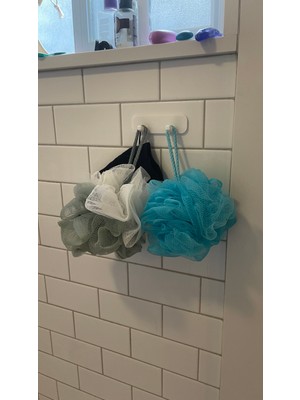 Printkuca Yapışkanlı Banyo Lif Askısı (3ADET)