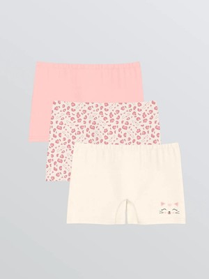 LC Waikiki Baskılı Kız Çocuk Boxer 3'lü  (W5)