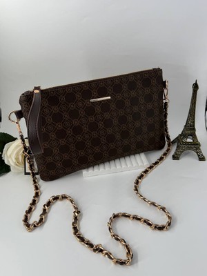 Leauder Women Kadın Zincir Aksesuar  Kulplu Clutch Çanta