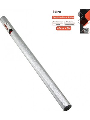 MiraLive 3mt x 60CM Alüminyum Gümüş Tezgah Üstü Folyo Sticker - Duvar Kağıt Kendinden Yapışkanlı - Eko Dekorasyon - Dayanıklı (4887)