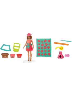 Urfakent G1360 Barbie Çiçek Desenleri ve Püsküller Hamur Oyun Seti +3 Yaş