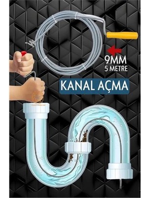 Profesyonel Kanal Açma Sprali Kanal Gider Tıkanık Açıcı 5 mt Azrlya (AZRY-RSKR34)