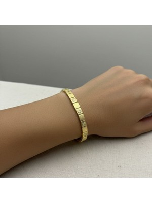 Mare Accessories Gold Taş Detaylı Bileklik