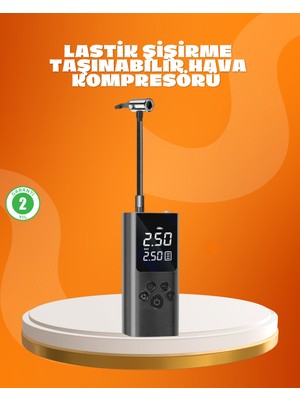 Verto Çoklu Valf Adaptörlü Dijital Hava Pompası