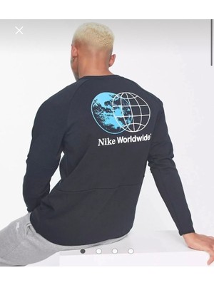 Nike Dri-Fıt Men's Graphic Fitness Crew Siyah Erkek Sweatshirt DV9827-010