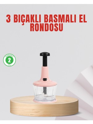 Verto Manuel Mutfak Rondosu Keskin Bıçaklı Geniş Hazneli