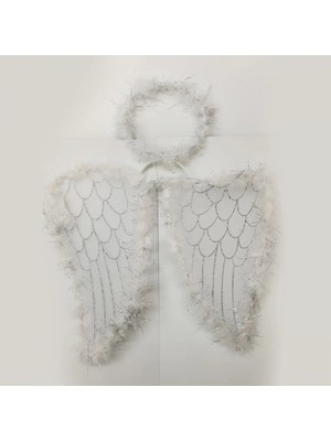 MiraLive Melek Kanadı ve Tacı Beyaz Renk