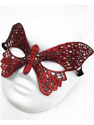 River World Rengi Kırmızı Masquerade Maske Dantel Seri G