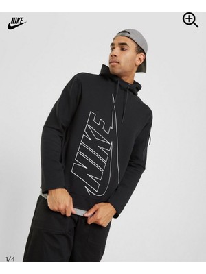 Nike Tech Fleece Pullover Graphic Hoodie Siyah Erkek Sweatshirt DX0577-010