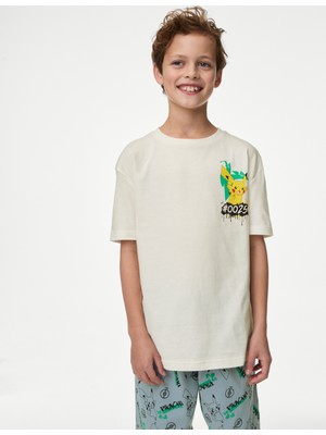 Marks & Spencer Saf Pamuklu Pokémon:trade_mark: Pijama Takımı (6-16 Yaş)