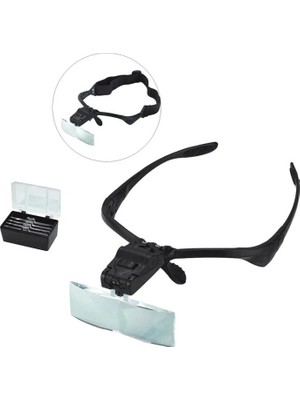 Starseven Işıklı Gözlük Büyüteç 5 Farklı Lens 9892B