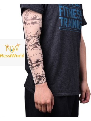 SP Giyilebilir Kol Dövmesi Çorap Dövme 3D Baskılı Kol Bacak Dövme 2 Adet Model 25