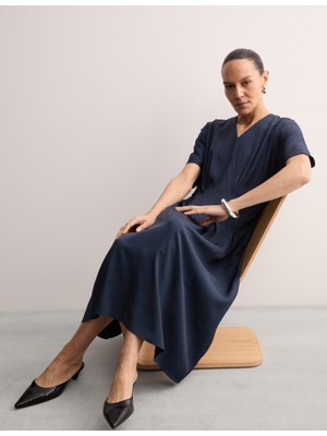 Marks & Spencer V Yaka Midi Boy Elbise