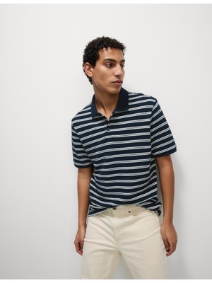 Marks & Spencer Pamuklu Çizgili Polo Yaka T-Shirt