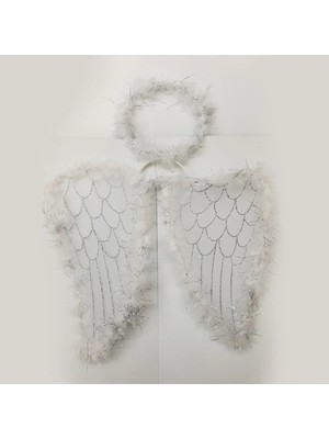 Melek Kanadı ve Tacı Beyaz Renk Azrlya (AZRY-RSKR34)