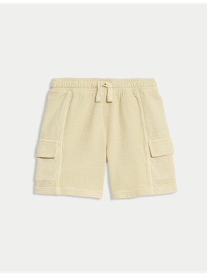 Marks & Spencer Saf Pamuklu Kargo Şort (2–8 Yaş)