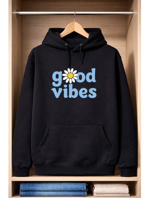 Alucard Wear %100 Pamuk Good Vibes Baskılı Unisex Sweatshirt