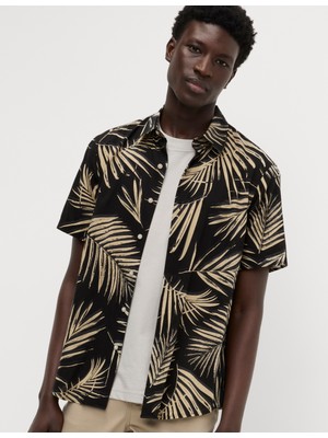 Marks & Spencer Regular Fit Koton Karışımlı Kısa Kollu Gömlek