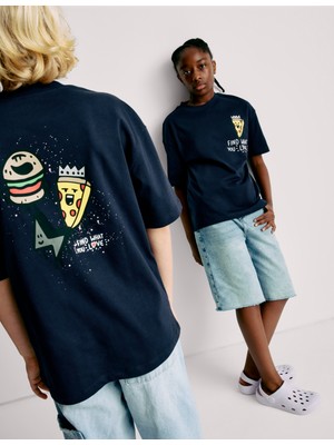 Marks & Spencer Pure Cotton Doodle Boy Grafik Tişört (2–16 Yaş)