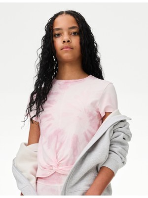 Marks & Spencer Pamuk Karışımlı Önü Büzgülü Üst (2-16 Yaş)