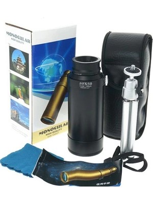 Starseven 50X50 Panda Metal Gövde Tek Gözle Büyük Mercek Korsan Dürbün Dsyh