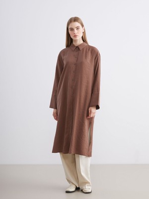 Lc Waikiki Yeni Sezon Oversize Modal Karışımlı Kadın Gömlek Tunik
