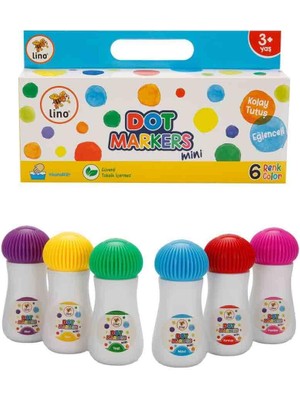 Hepta Collection Lino Dot Markers Mini 6'lı (Yıkanabilir)
