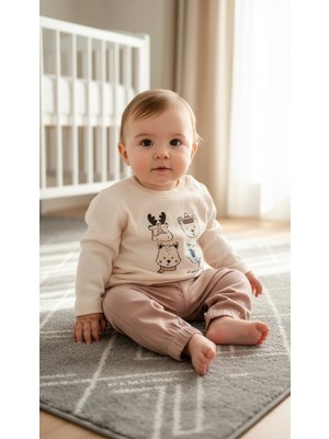 Joyola Animal Baskılı 2li Bebek Takımı
