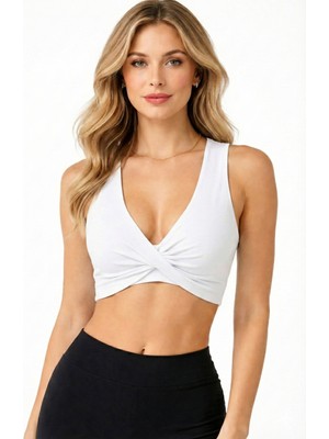 Simyon Style Kadın Esnek Düğümlü Kaplı Koşu Yoga Fitness Spor Sütyen