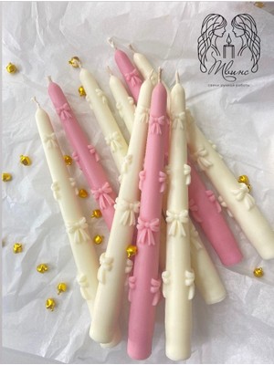 Lumora Moments Beyaz Fiyonk Şamdan Mum