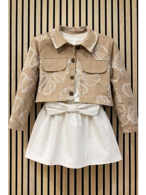 NerKids Kız Çocuk Nakışlı 3'lü Takım