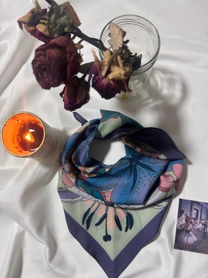 Trend Dokunuş Kadın Zambaklı Fular