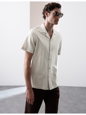 Marks & Spencer %100 Pamuklu Regular Kesim Kısa Kollu Gömlek