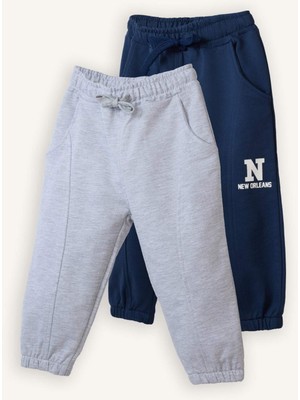 DeFacto Oversize Geniş Kalıp Baskılı 2'li Eşofman Altı Erkek Bebek G6361A526SP