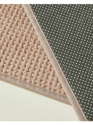 English Home Waffle Weave Banyo Paspası 50X80 cm Açık Kahverengi