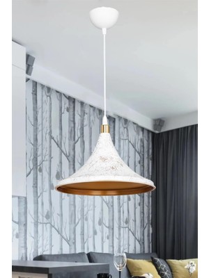 Hepta Collection Beyaz Mermer Desen Sarkıt Avize Salon Mutfak Koridor Lamba 17 AGNM22