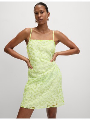 Marks & Spencer Papatya Desenli Dantel Mini Elbise