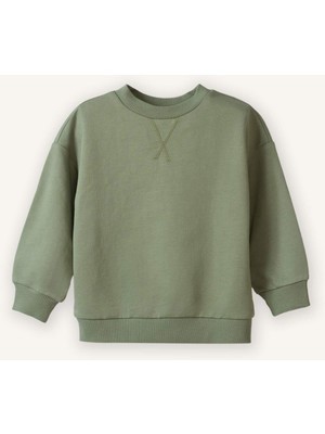 DeFacto Bisiklet Yaka Basic Düz Sweatshirt Erkek Bebek A7343A526SP