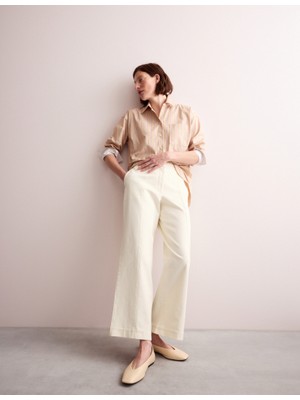 Marks & Spencer Dikiş Detaylı Düz Paça Denim Pantolon