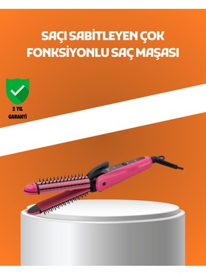 Pazarcan Hızlı Isınan Saç Maşası ve Düzleştirici | Çift Fonksiyonlu