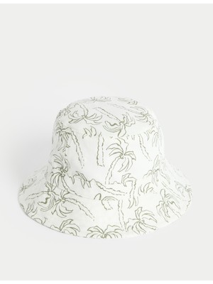 Marks & Spencer ​çocuk Saf Pamuklu Desenli Kova Şapka (1-13 Yaş)​